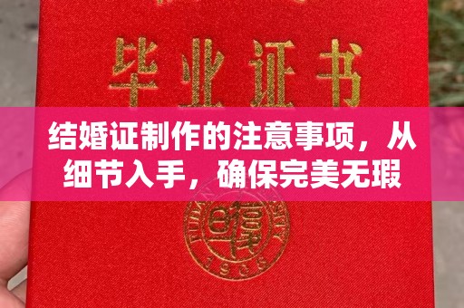 太谷结婚证制作的注意事项，从细节入手，确保完美无瑕